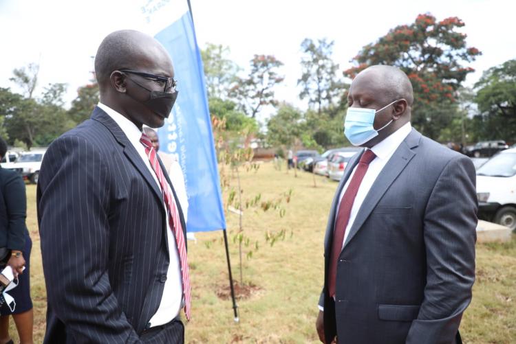 Prof. Odote with Judge Oscar Angote who was representing the CJ Martha Koome during the launch