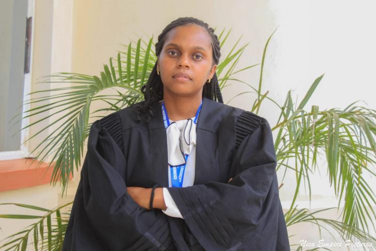 Yvonne Sarange- one of the winners of the 10th edition moot court competition