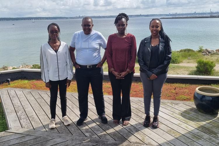 Prof Richard Mulwa, Dr Elvin Nyukuri, and PhD students Clarice Wambua and Mwathi Kitonga