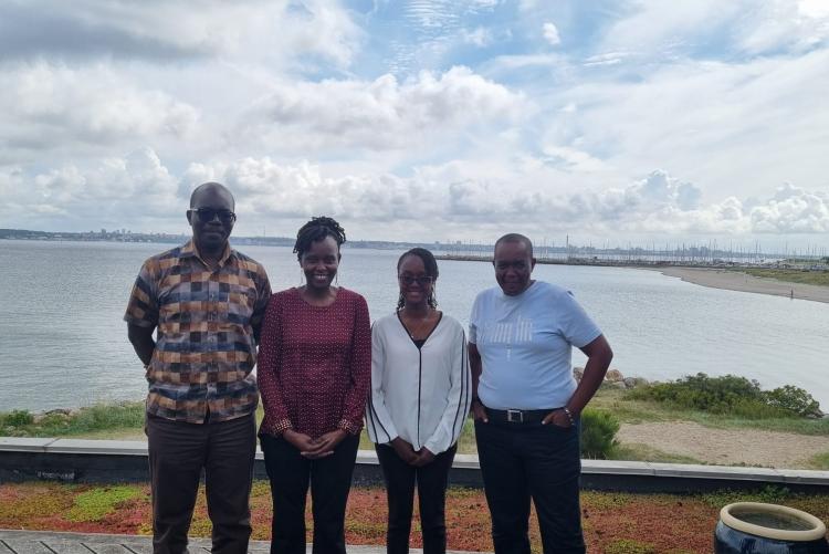 Prof Collins Odote, Prof Richard Mulwa,and PhD students Clarice Wambua and Mwathi Kitonga