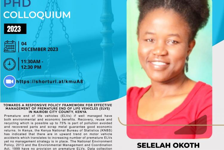 colloquium presentation for Ms. Selelah Okoth