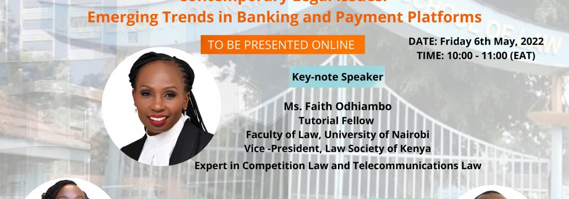 webinar on Contemporary Legal Issues: Emerging Trends in Banking and Payment Platforms