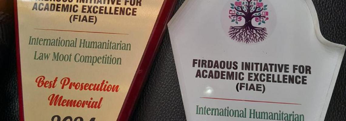 UON emerged victorious in the prestigious 2024 Firdaous Initiative for Academic Excellence (FIAE) International Humanitarian Law Moot