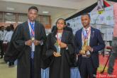  10th edition moot court competition winners (L R) Joseph Njapit,Yvonne Sarange Trevor Kamau (best researcher