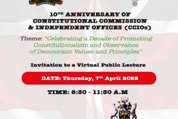 Invitation to a Public Lecture on Commemorating 10 years of CCIOs