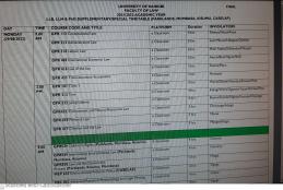 2022 Special Supplementary Timetable